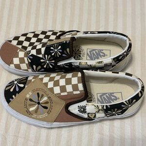 VANS slip on shoes, patchwork